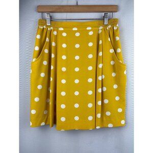 Yellow Polka Dot Skirt Size S By Halogen